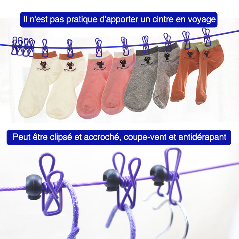 Lunesouri - Porte-vêtements de Voyage Élastique Portable