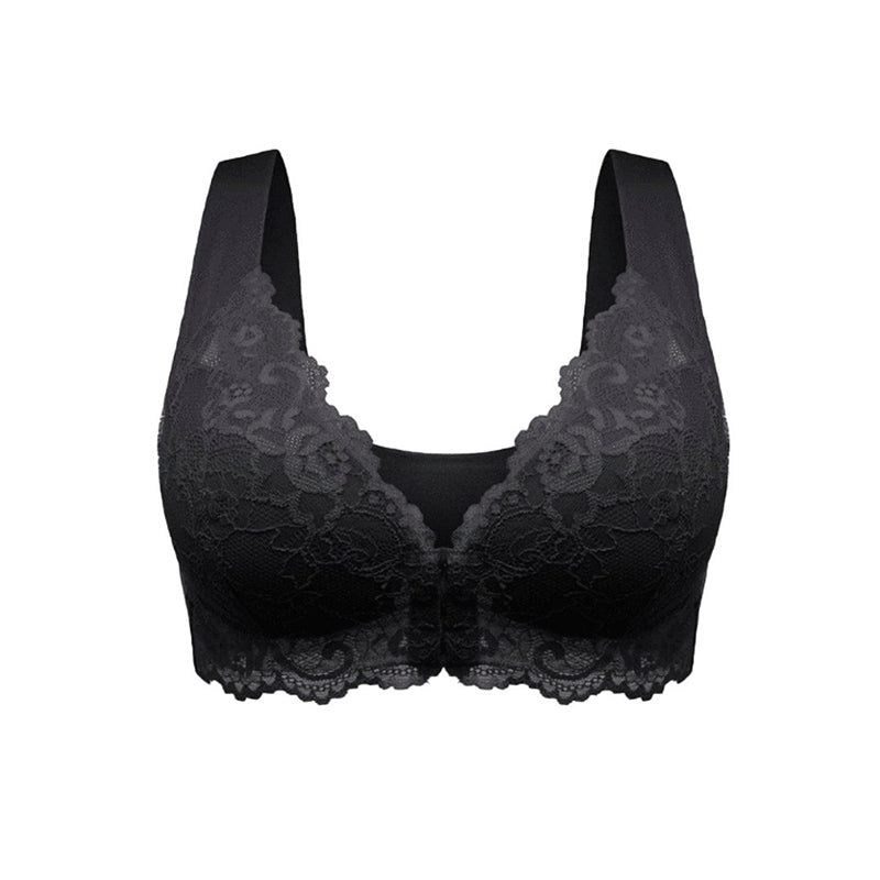 Lunesouri - soutien-gorge en dentelle respirante pour femme noir