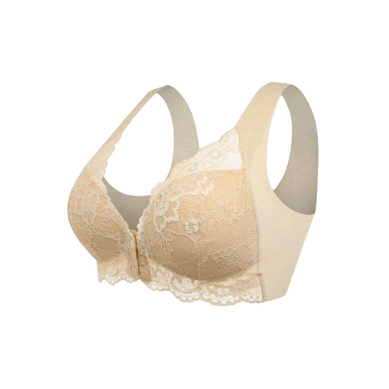 Lunesouri - soutien-gorge en dentelle respirante pour femme beige