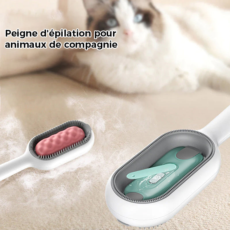 Lunesouri - Peigne d'épilation pour animaux de compagnie avec réservoir d'eau