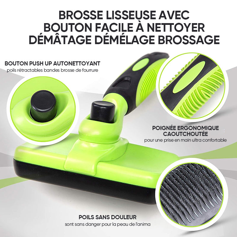 Lunesouri - Brosse autonettoyante pour chiens/chats