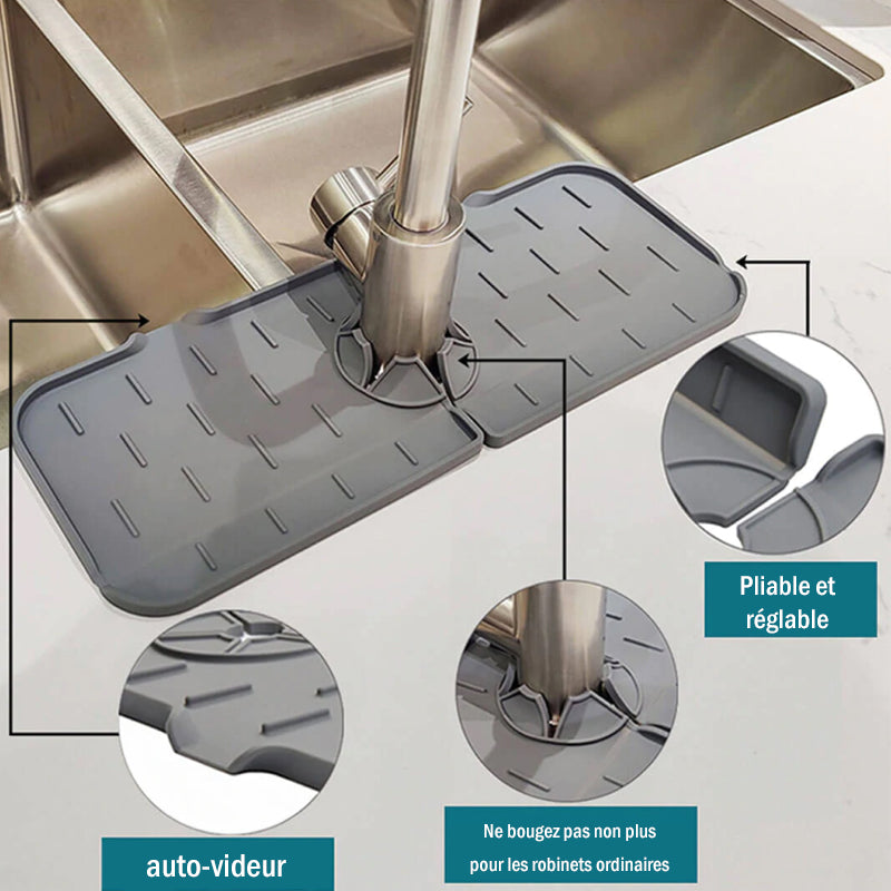 Lunesouri - Coussinet en silicone pour éclaboussures de robinet