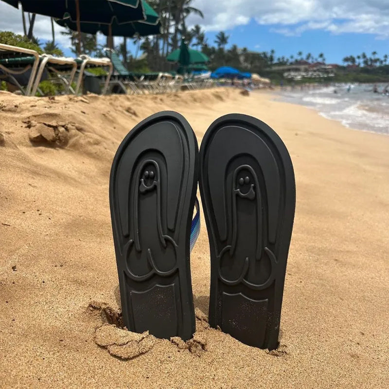 Unisex-Flip-Flops mit verstecktem Penis