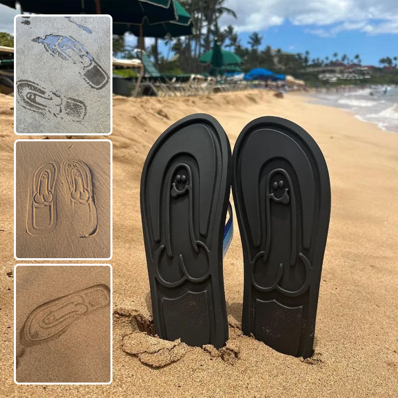 Unisex-Flip-Flops mit verstecktem Penis