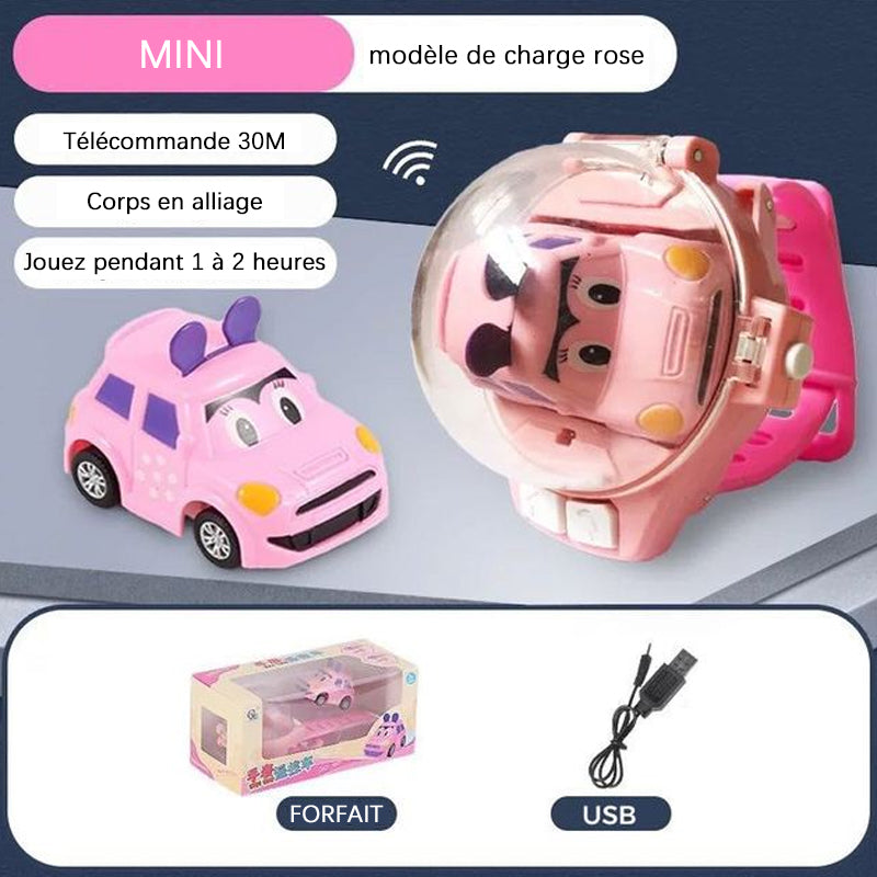 Lunesouri - Regarder le jouet de voiture télécommandé mini rose