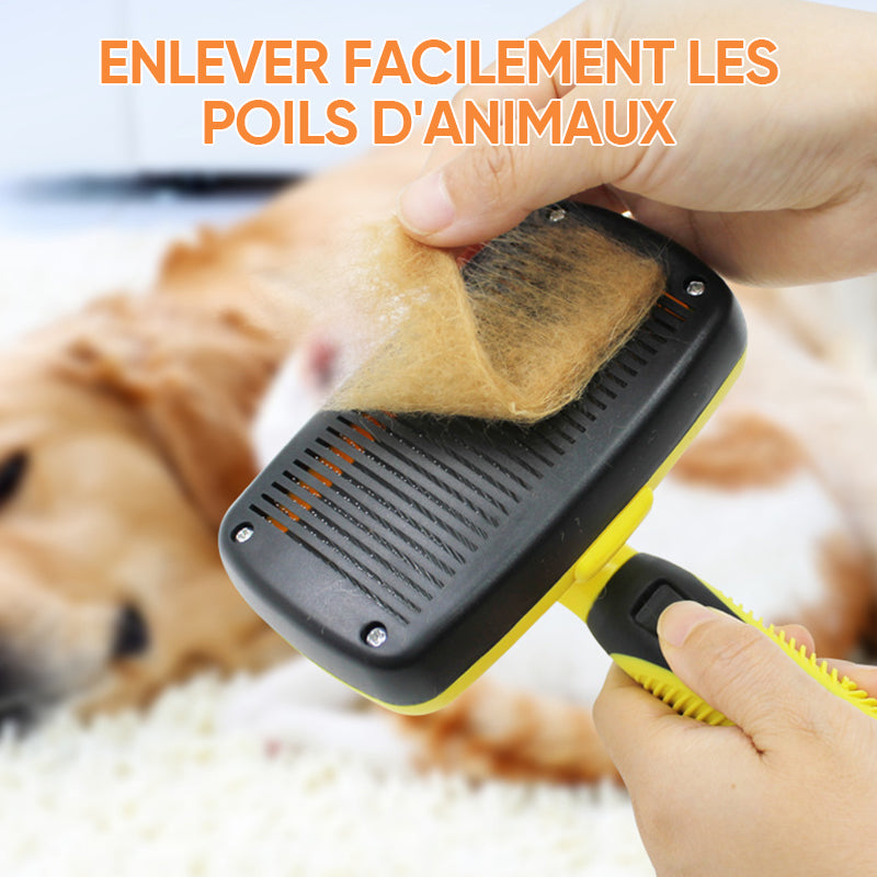 Lunesouri - Brosse autonettoyante pour chiens/chats