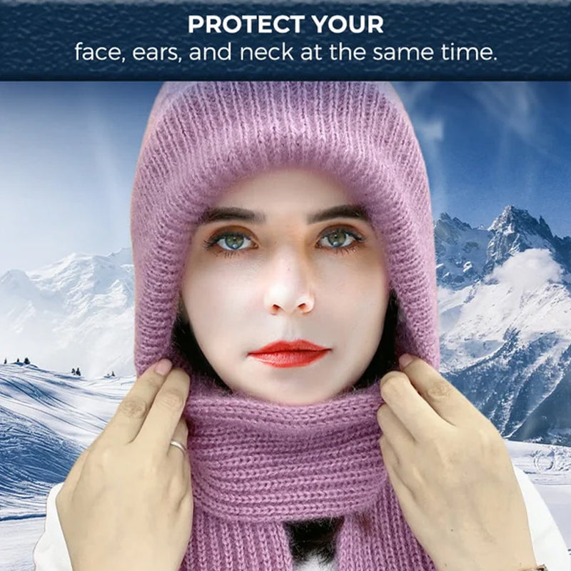 Lunesouri - Integrated Ear Protection Windproof Cap Scarf