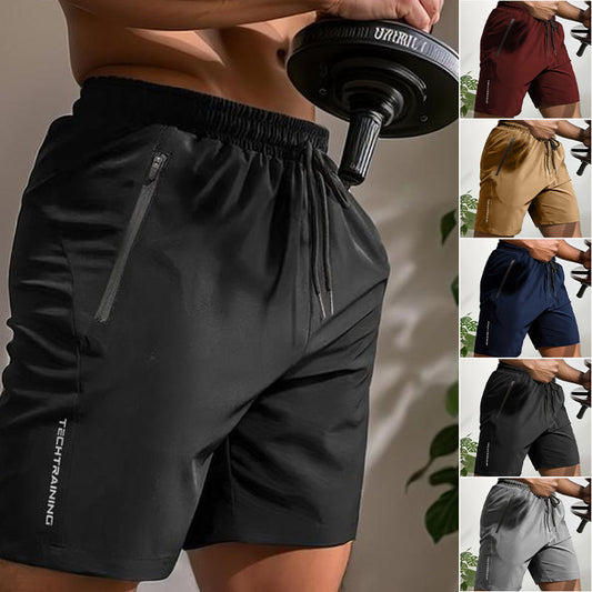 Shorts esportivos respiráveis ​​de secagem rápida masculino