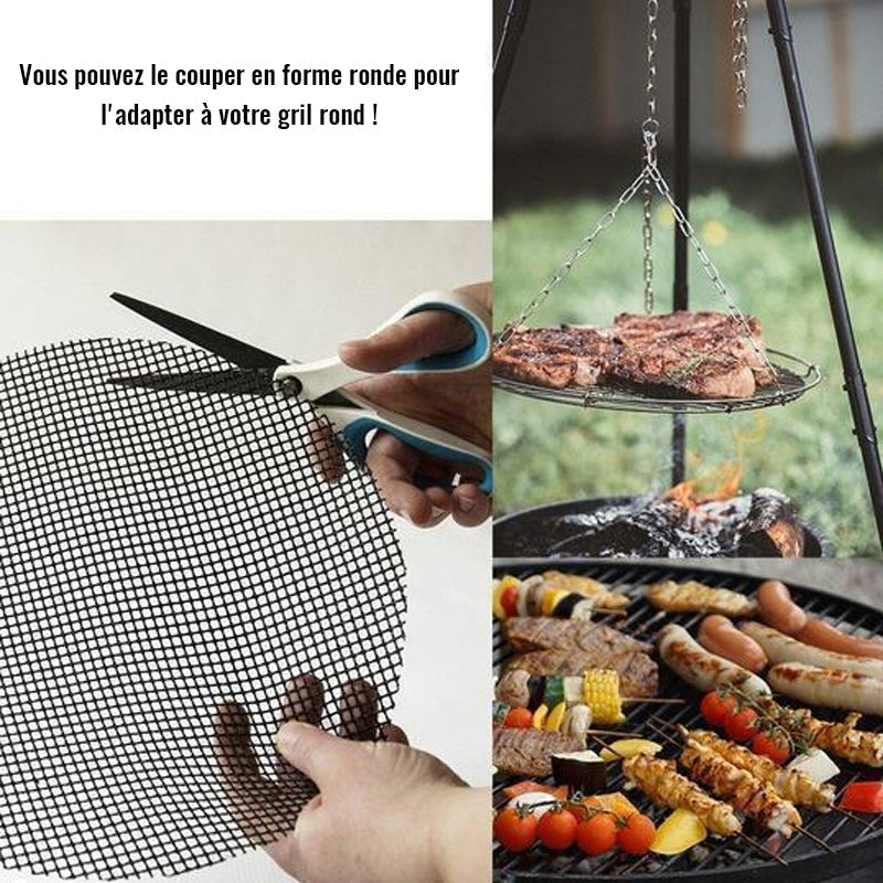 Lunesouri - Grille antiadhésive pour barbecue