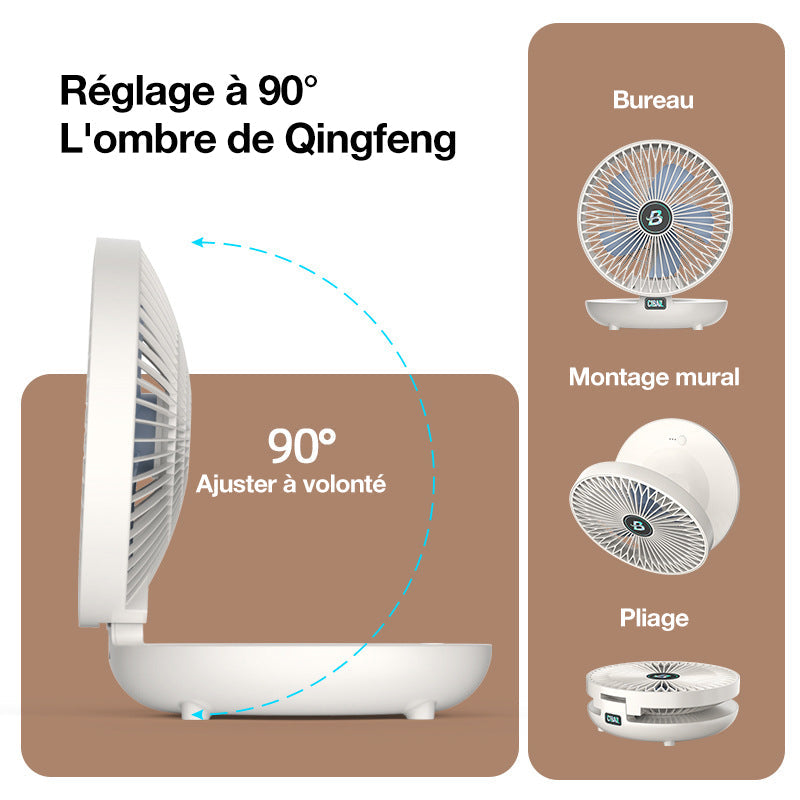 Lunesouri - Ventilateur Mural Domestique à Double Usage