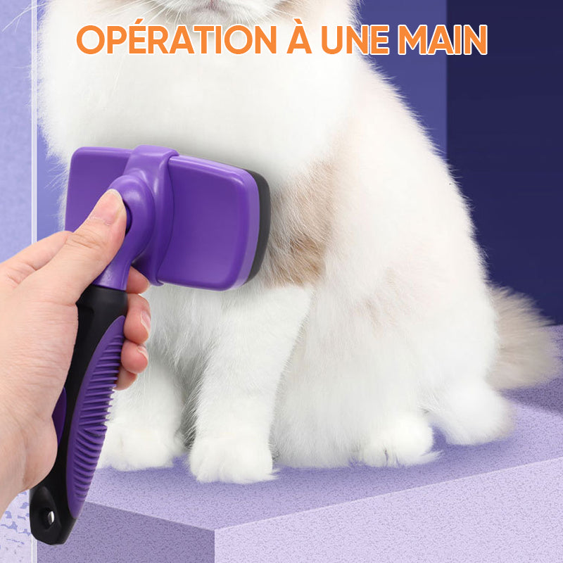 Lunesouri - Brosse autonettoyante pour chiens/chats