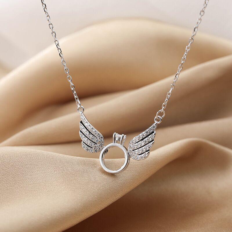 Lunesouri - Collier Aile D'ange En Argent Sterling