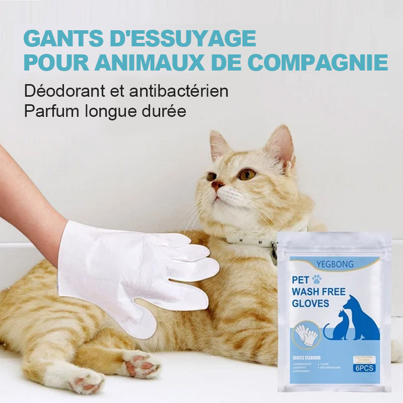 Lunesouri - Lingettes pour gants de toilettage pour animaux de compagnie