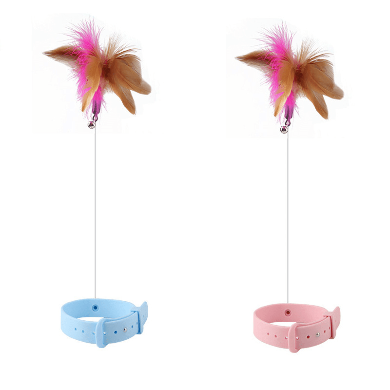 Lunesouri - Jouets interactifs amusants pour chats rose+bleu clair