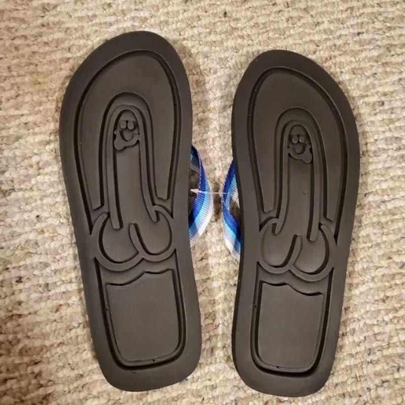 Unisex-Flip-Flops mit verstecktem Penis