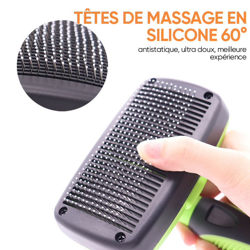 Lunesouri - Brosse autonettoyante pour chiens/chats