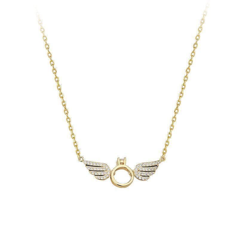 Lunesouri - Collier Aile D'ange En Argent Sterling