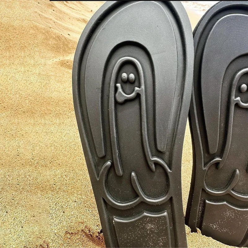 Unisex-Flip-Flops mit verstecktem Penis