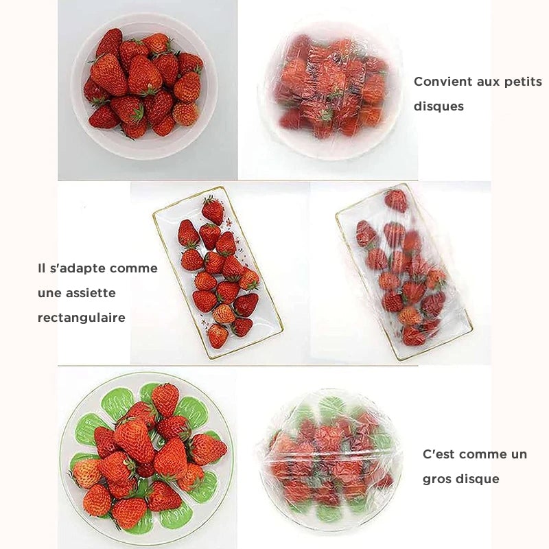 Lunesouri - Couvertures Alimentaires Jetables Sacs de Conservation Frais (100PCS)