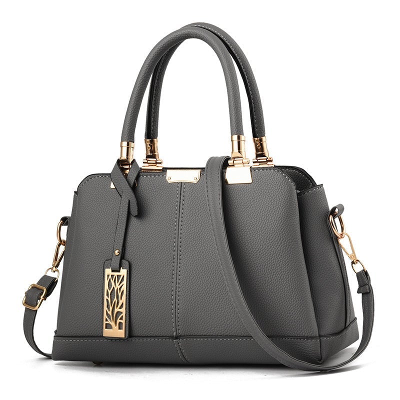 Lunesouri - Sac fourre-tout en cuir PU pour dames exquis Gris