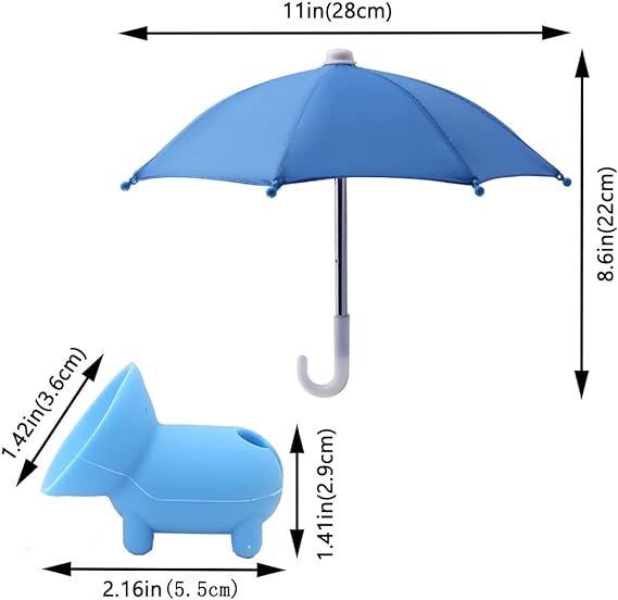 Guarda-chuva de telefone com ventosa para o sol 