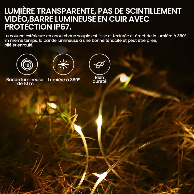 Lunesouri - Guirlande lumineuse escamotable portative imperméable extérieure