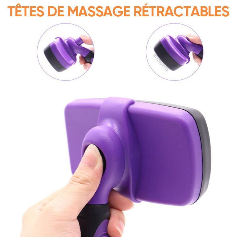 Lunesouri - Brosse autonettoyante pour chiens/chats