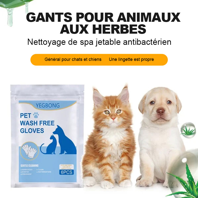 Lunesouri - Lingettes pour gants de toilettage pour animaux de compagnie