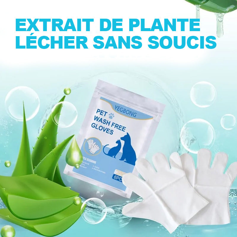 Lunesouri - Lingettes pour gants de toilettage pour animaux de compagnie