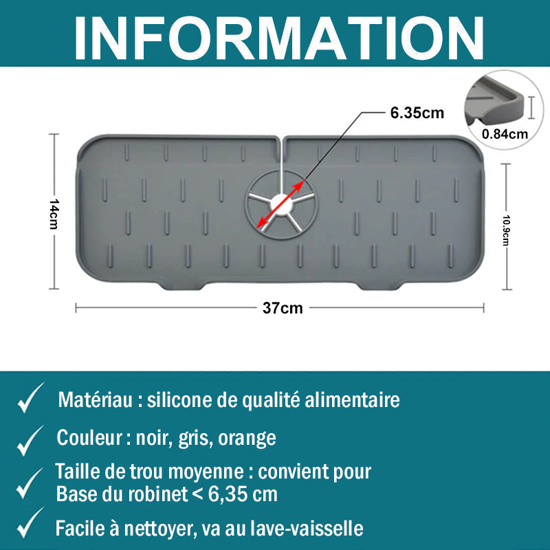 Lunesouri - Coussinet en silicone pour éclaboussures de robinet