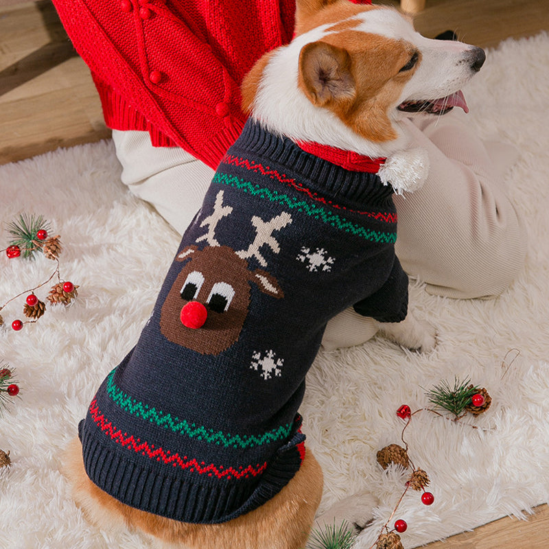 Lunesouri - Vêtements chauds de Noël pour animaux de compagnie Bleu