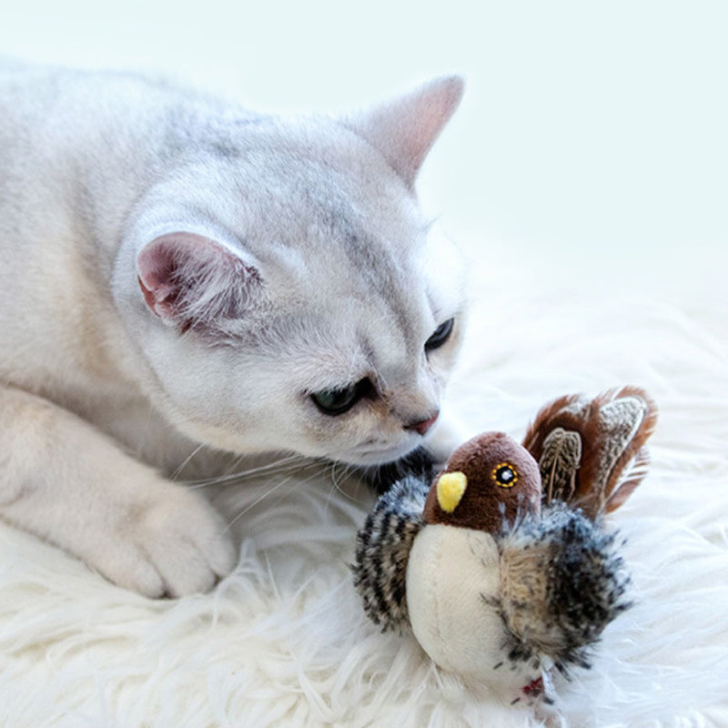 Lunesouri - Jouet pour chat - Oiseau gazouillant simulé