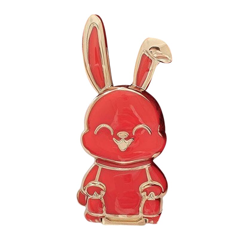 Lunesouri - Support de téléphone lapin pliable rouge