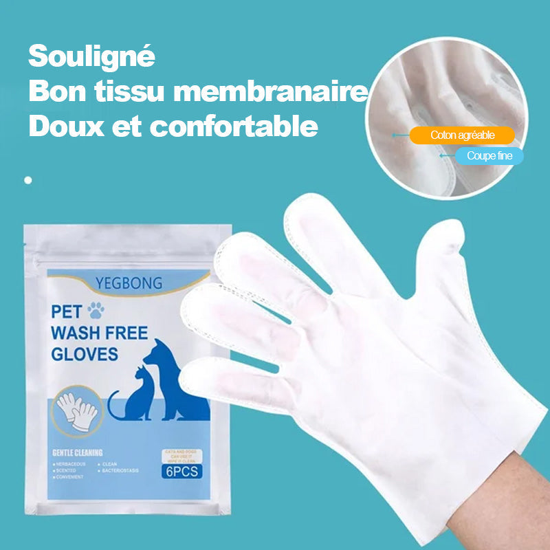 Lunesouri - Lingettes pour gants de toilettage pour animaux de compagnie