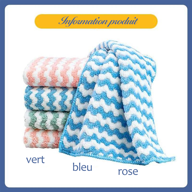 Lunesouri - Chiffon de Nettoyage en Microfibre (3 Pièces) 1*Bleu + 1*Vert + 1*Rose