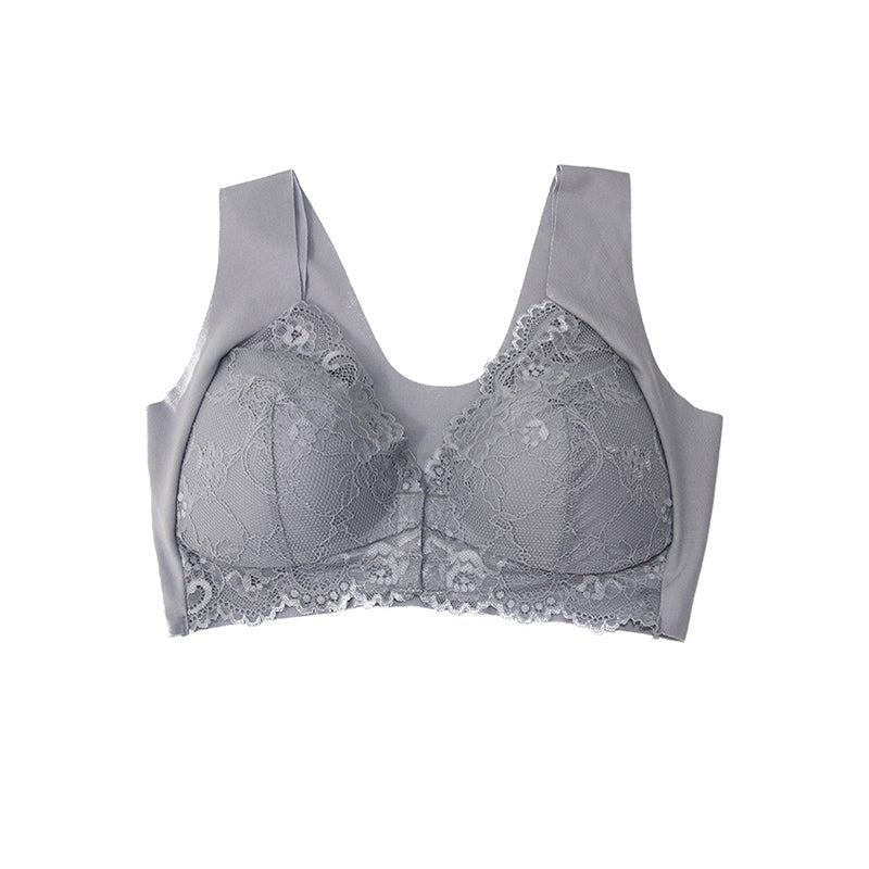 Lunesouri - soutien-gorge en dentelle respirante pour femme gris