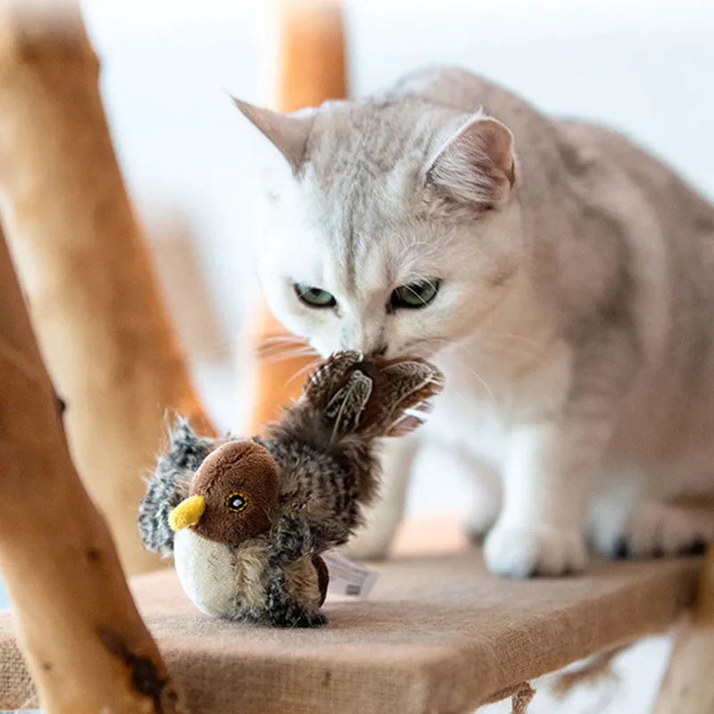 Lunesouri - Jouet pour chat - Oiseau gazouillant simulé