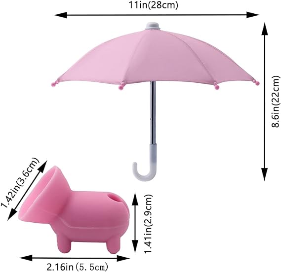 Guarda-chuva de telefone com ventosa para o sol 