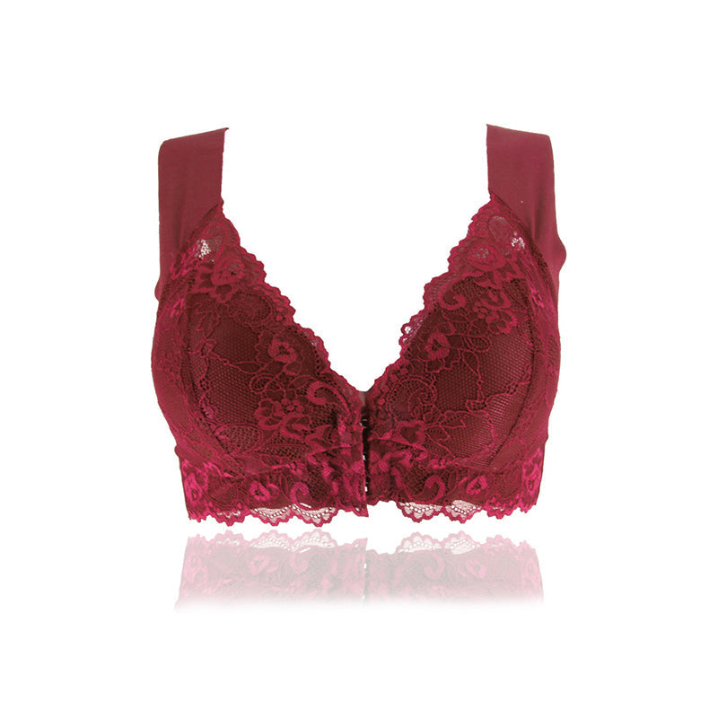 Lunesouri - soutien-gorge en dentelle respirante pour femme rouge