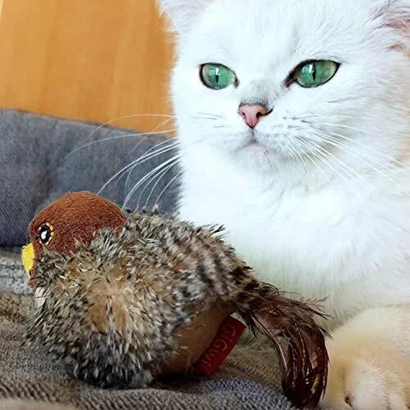 Lunesouri - Jouet pour chat - Oiseau gazouillant simulé