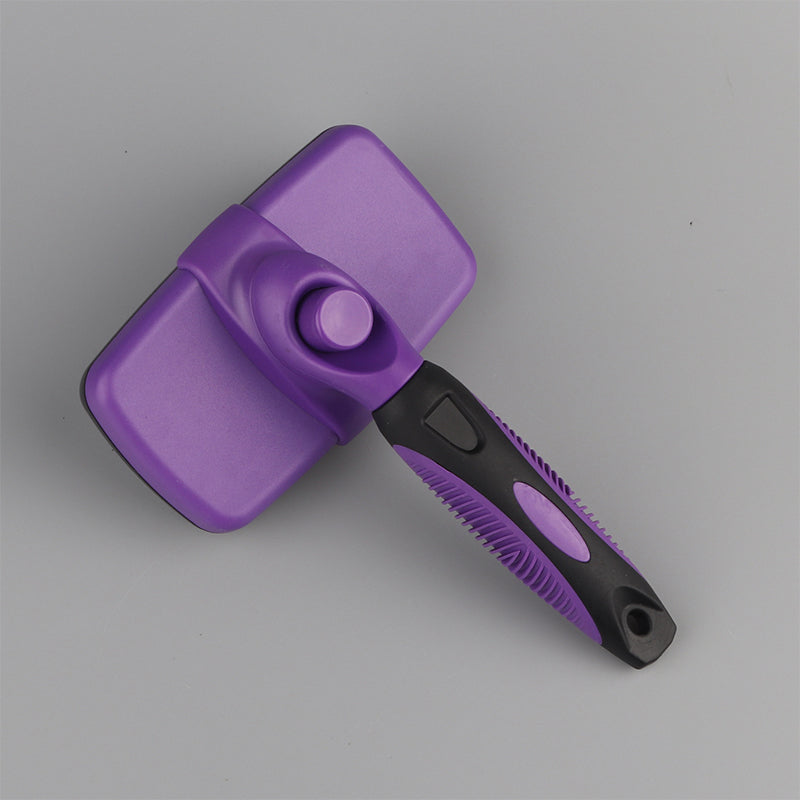 Lunesouri - Brosse autonettoyante pour chiens/chats violet