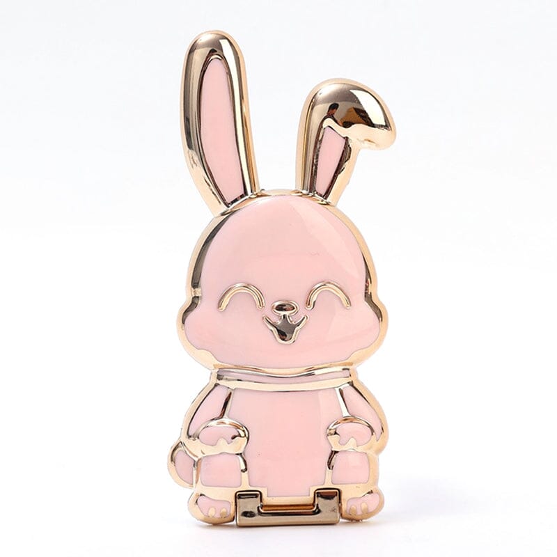 Lunesouri - Support de téléphone lapin pliable rose