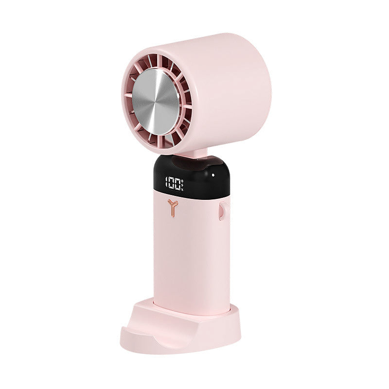 Lunesouri - Ventilateur Electrique Portable à Compression Rose avec fonction de refroidissement