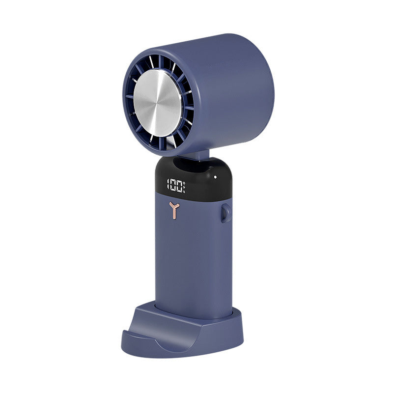 Lunesouri - Ventilateur Electrique Portable à Compression Bleu avec fonction de refroidissement