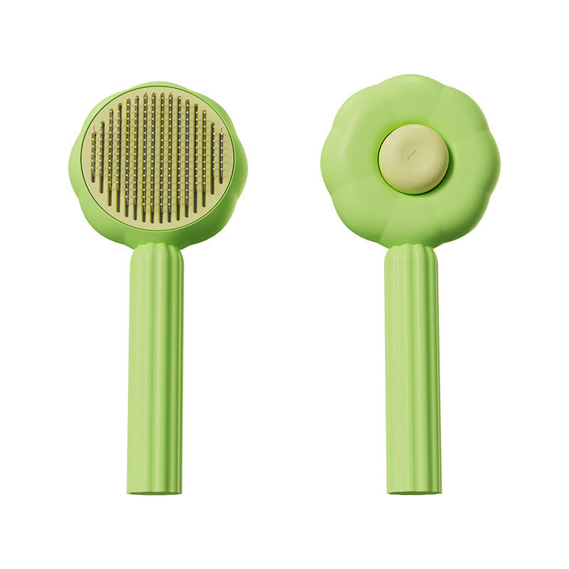 Lunesouri - Brosse nettoyante pour poils d'animaux Vert