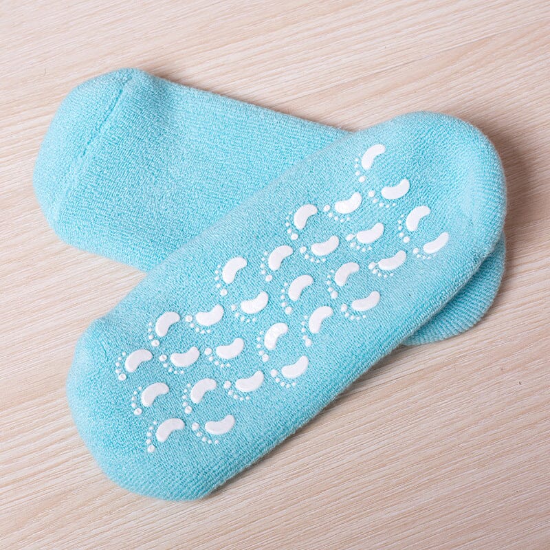 Lunesouri - Moisturizing Socks with Gel Lining Light Blue